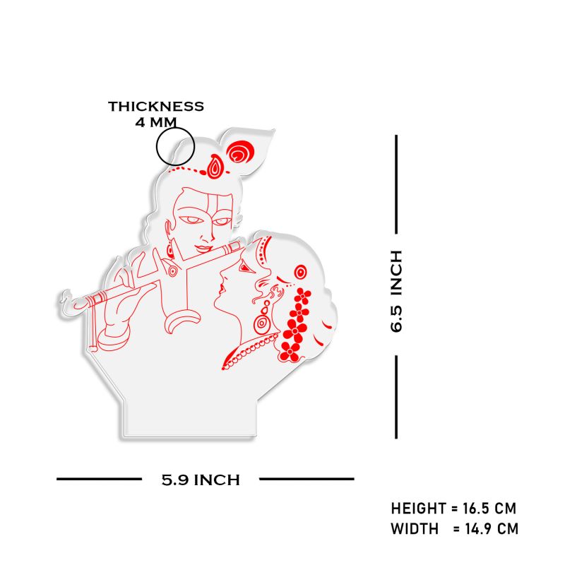 D Illusion Krishna Led Night Lamp with Multicolored Light